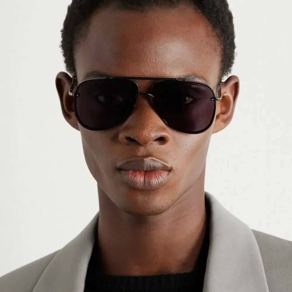 New, TOM FORD Leon Sunglasses TF1071 01A Authentic